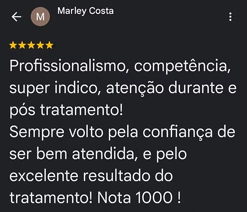 Screenshot of a public patient review on Google. 6